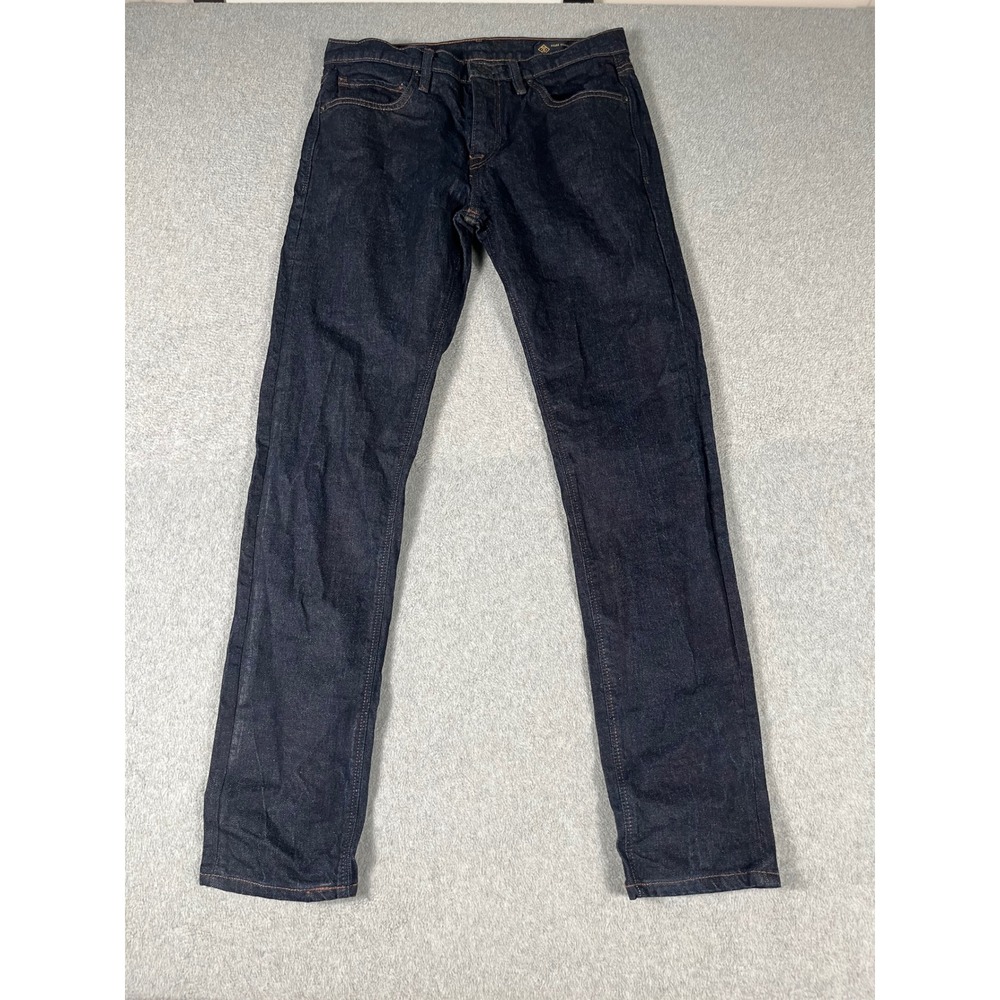 Roark HWY 133 Raw Denim Jeans Mens 31x30 Standard Slim Fit Dark Wash Indigo